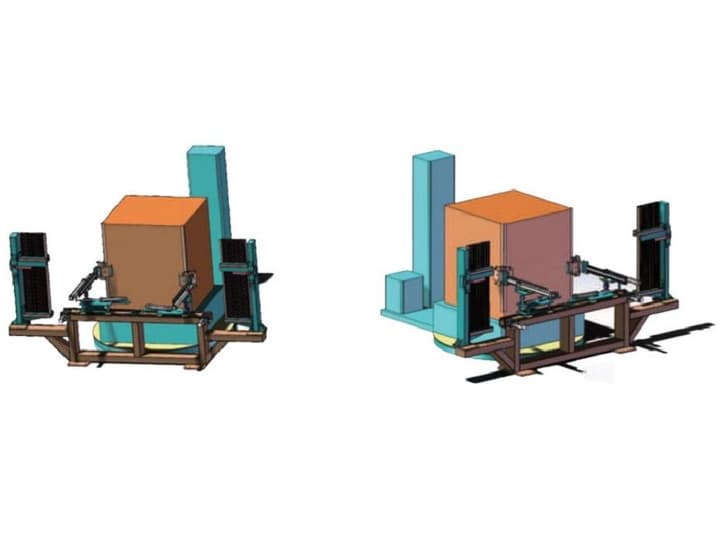 在线缠绕膜机+放护角机